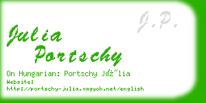 julia portschy business card